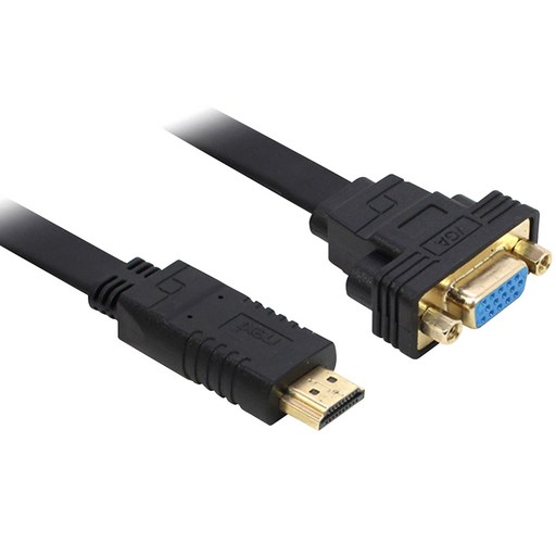 넥시 HDMI TO VGA 케이블 컨버터 플랫타입